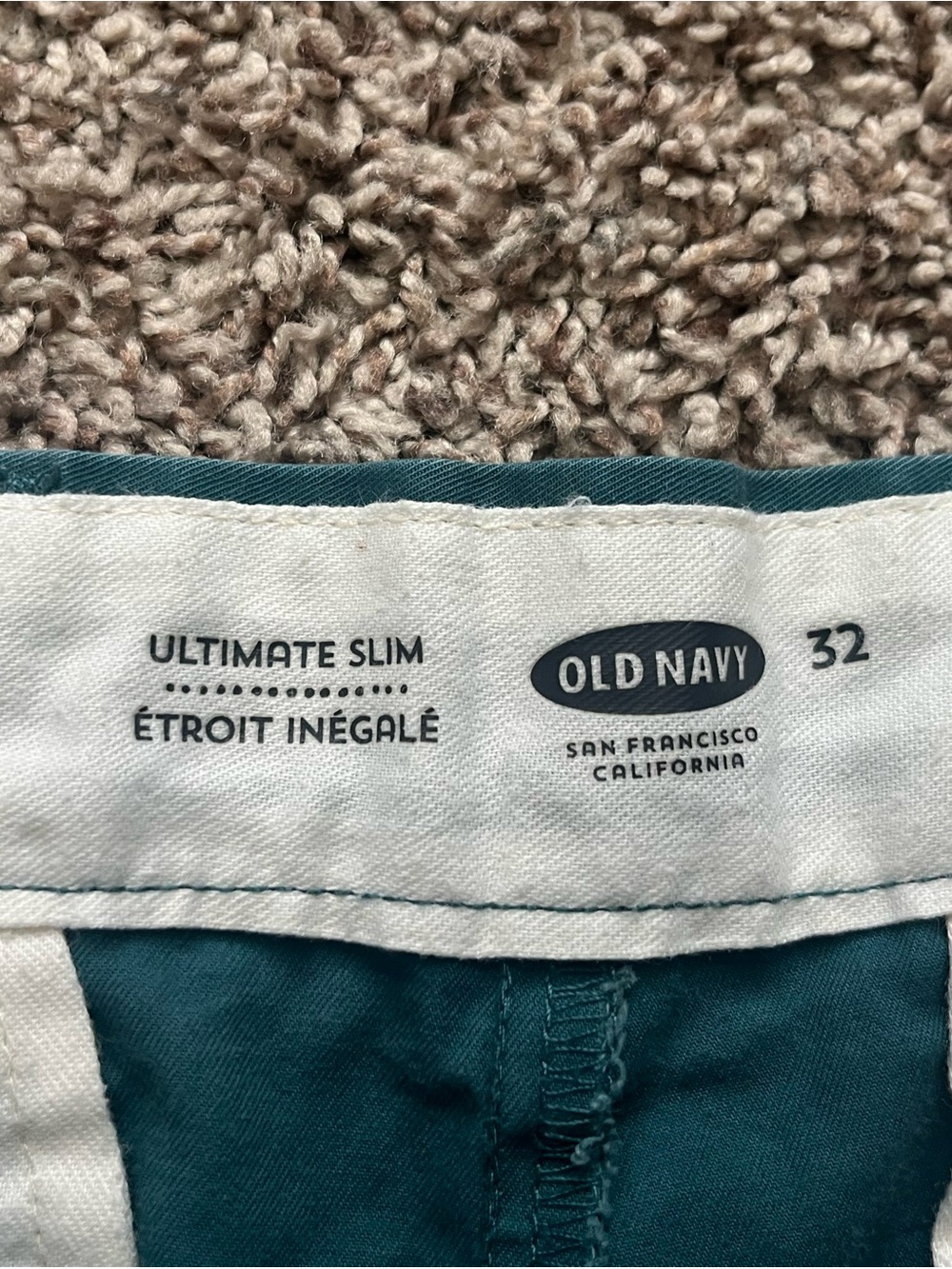 Old Navy Teal/Grey Flat-Front Chino Shorts set, like new - Picture 11 of 15